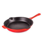 10" Cast Iron Fry Pan (Red)