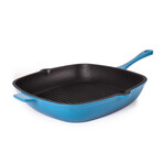 11" Cast Iron Square Grill Pan (Blue)