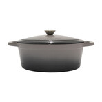 Cast Iron 5qt. Oval Dutch Oven 11.5" with Lid (Grey)