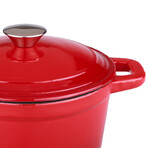 Cast Iron 7qt. Round Dutch Oven 11" with Lid (Red)