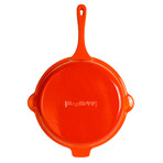 10" Cast Iron Fry Pan (Red)