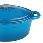 Cast Iron 8qt. Oval Dutch Oven 13" with Lid (Red)