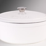 Cast Iron 5qt. Oval Dutch Oven 11.5" with Lid (Grey)