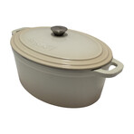 Cast Iron 8qt. Oval Dutch Oven 13" with Lid (Cream)