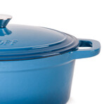 Cast Iron 8qt. Oval Dutch Oven 13" with Lid (White)