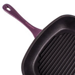 11" Cast Iron Square Grill Pan (Pink)