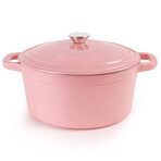 Cast Iron 7qt. Round Dutch Oven 11" with Lid (Pink)