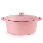 Cast Iron 8qt. Oval Dutch Oven 13" with Lid (Pink)