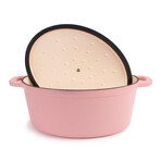 Cast Iron 8qt. Oval Dutch Oven 13" with Lid (Pink)