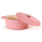 Cast Iron 5qt. Oval Dutch Oven 11.5" with Lid (Pink)