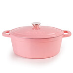 Cast Iron 5qt. Oval Dutch Oven 11.5" with Lid (Pink)