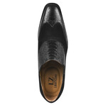 Bennett  // Mens Ostrich Leg Print Genuine Leathe // Black (US: 9)