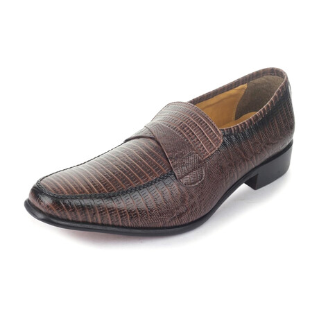 932 // Leather Loafers Shoes // Brown (US: 8.5)