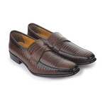 932 // Leather Loafers Shoes // Brown (US: 9.5)