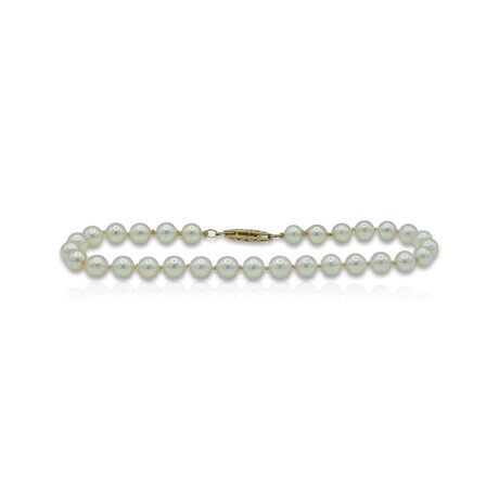 14K Yellow Gold Pearl Bracelet // 7" // Pre-Owned