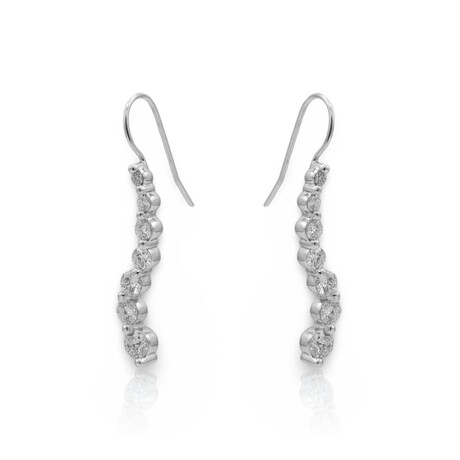 14K White Gold Diamond Earrings // Pre-Owned