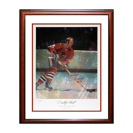 Autographed Bobby Hull Lithograph Limited Edition 1 of 90 - Chicago Blackhawks