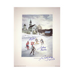 Signed Johnny Bower, Guy Lafleur, Bobby Hull, Litho - Montreal, Chicago, Toronto