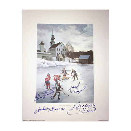 Signed J. Bower, B. Hull, A. Stanley, M. Dionne Lithograph - HHOF