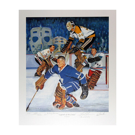 Signed Bower, Cheevers, Hall, Worsely Lithograph Ltd Ed /197 - Original Six