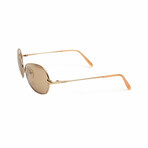 Unisex // Modo Gold Mirror Oval Unisex Sunglasses // Gold + Gold Mirror