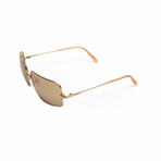 Unisex // Modo Gold Mirror Square Unisex Sunglasses // Gold + Gold Mirror