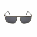 Unisex // Cesar Paciotti Flat Top Gunmetal Sunglasses // Gunmetal + Gray