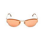 Unisex // Gianni Versace Orange Crystal Butterfly Sunglasses // Orange + Orange Crystal