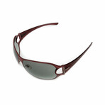 Unisex // Gucci Crystal Red Shield Sunglasses // Red + Gradient Gray