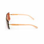 Unisex // Gianni Versace Unisex Rimless Square Sunglasses // Orange + Orange Mirror