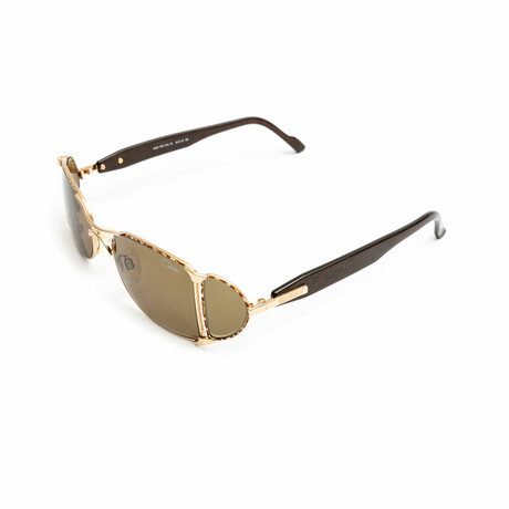 Unisex // Cazal Metal & Aceate Unisex Sunglasses // Gold, Brown + Brown