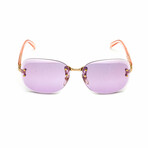 Unisex // Gianni Versace Pink Rimless Sunglasses  // Pink + Pink