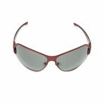 Unisex // Gucci Crystal Red Shield Sunglasses // Red + Gradient Gray