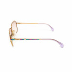 Unisex // Cazal Gold, Purple & Green Metal Frames // Gold, Purple, Green + Gradient Brown