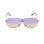 Unisex // Chloe Foldable Unisex Sunglasses // Silver + Purple, Yellow