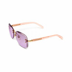 Unisex // Gianni Versace Pink Rimless Sunglasses  // Pink + Pink