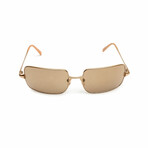 Unisex // Modo Gold Mirror Square Unisex Sunglasses // Gold + Gold Mirror