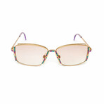 Unisex // Cazal Gold, Purple & Green Metal Frames // Gold, Purple, Green + Gradient Brown