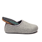 Yew Wool Slipper // Light Gray + Purple (Euro: 39)