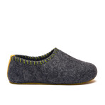 Yew Wool Slipper // Dark Grey + Yellow (Euro: 39)