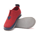 Ivy Wool Slipper // Navy + Red (Euro: 39)