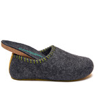 Yew Wool Slipper // Dark Grey + Yellow (Euro: 43)