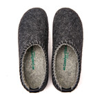 Yew Wool Slipper // Dark Grey + Gray (Euro: 41)