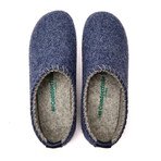 Yew Wool Slipper // Navy + Gray (Euro: 43)