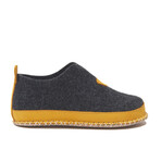 Ivy Wool Slipper // Dark Gray + Yellow (Euro: 37)