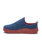 Olwen-W Wool Slipper // Navy + Red (Euro: 40)