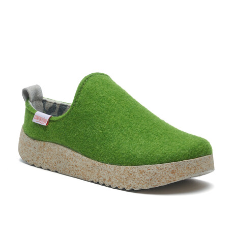 Olwen-W Wool Slipper // Green (Euro: 35)