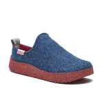 Olwen-W Wool Slipper // Navy + Red (Euro: 40)