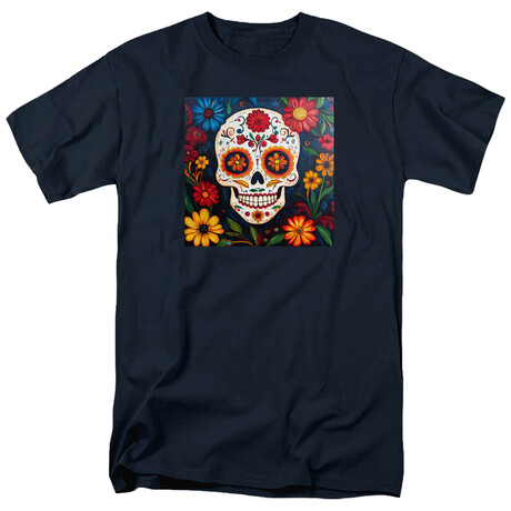 Sugar Skull Flowers // Navy (S)