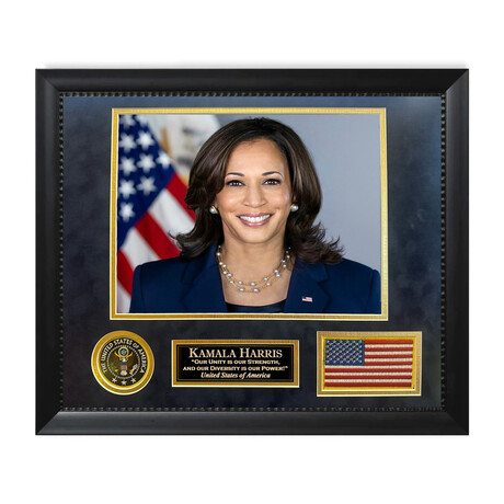 Kamala Harris // Unsigned Collage + Framed